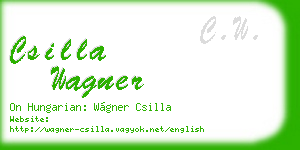 csilla wagner business card